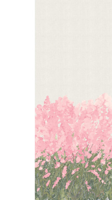 Pastel Pink Floral Meadow Mobile Wallpaper