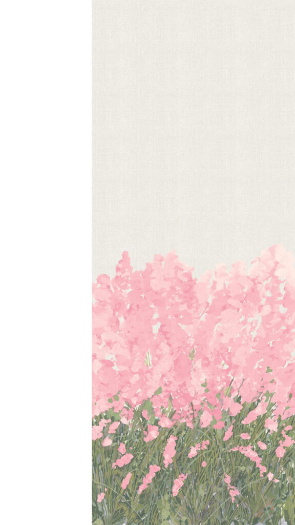 Pastel Pink Floral Meadow Mobile Wallpaper