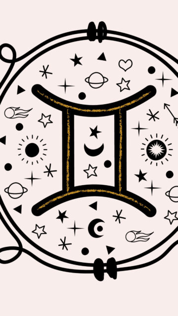 Gemini Zodiac Sign Astrology Aesthetic Celestial Phone Wallpaper