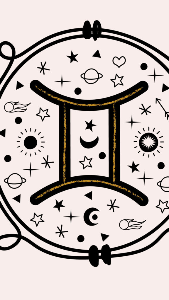 Gemini Zodiac Sign Astrology Aesthetic Celestial Phone Wallpaper