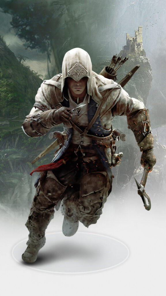 Assassin's Creed Connor Kenway Running Mobile Wallpaper