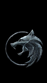 The Witcher Wolf Medallion Stone Texture Mobile Wallpaper