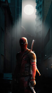 Mercenary Deadpool Cinematic Portrait Mobile Wallpaper