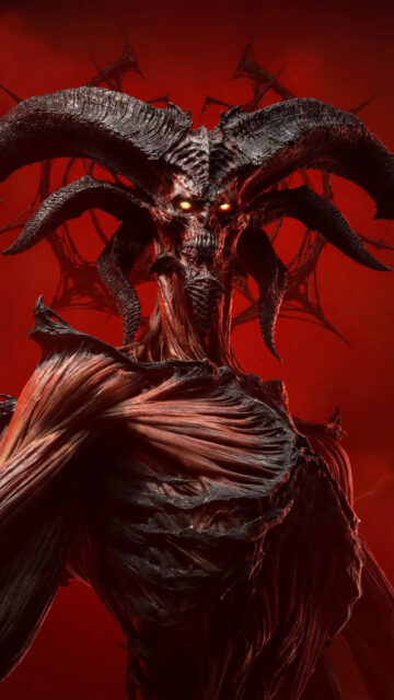 Demon Lord Flesh Horror Diablo Style Mobile Wallpaper