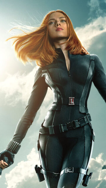 Black Widow Scarlett Johansson Cinematic Mobile Wallpaper
