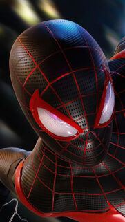 Spider-Man Miles Morales Suit Portrait Mobile Wallpaper