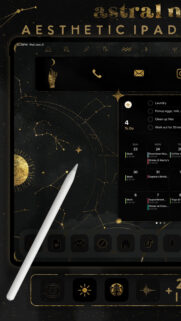 Celestial Astrology Chart Aesthetic iPad Vision Board Manifestation Wallpaper