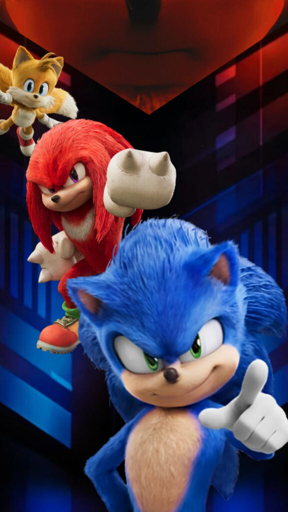 Sonic The Hedgehog Movie Trio Mobile Wallpaper