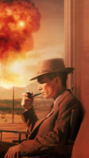 J. Robert Oppenheimer Looking at Explosion Mobile Wallpaper