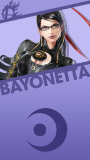 Bayonetta Smash Bros Stylized Portrait Mobile Wallpaper