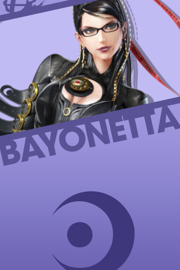 Bayonetta Smash Bros Stylized Portrait Mobile Wallpaper