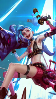 Jinx League of Legends Action Phone Wallpaper