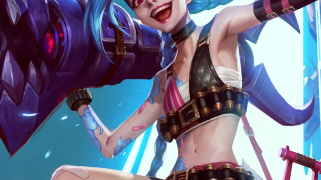 Jinx League of Legends Action Phone Wallpaper