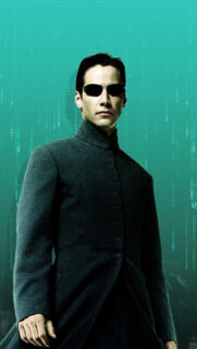 Keanu Reeves as Neo from The Matrix High-Quality Mobile Wallpaper