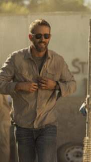 Ryan Reynolds in Tan Utility Shirt Mobile Wallpaper