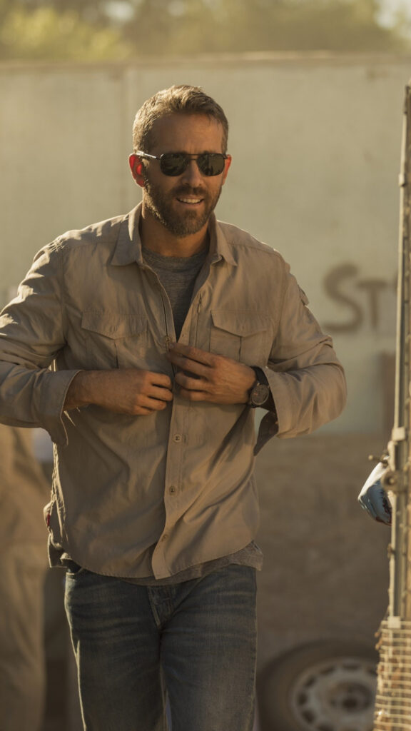 Ryan Reynolds in Tan Utility Shirt Mobile Wallpaper