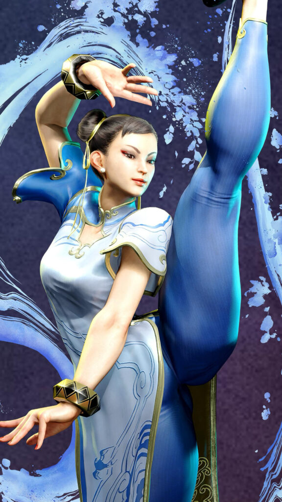 Chun-Li Martial Arts Street Fighter Mobile Wallpaper