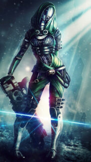 Tali’Zorah Mass Effect Warrior Sci-Fi Mobile Wallpaper