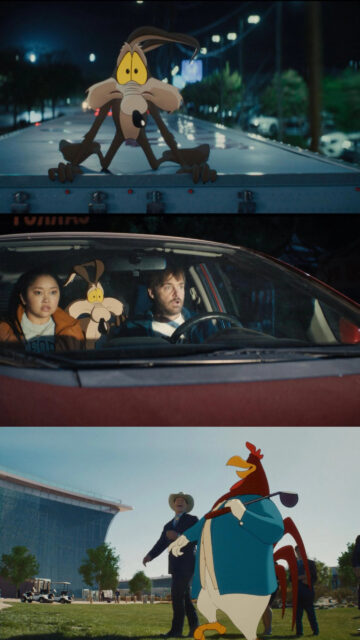 Looney Tunes Characters in Live Action Movie Mobile Wallpaper