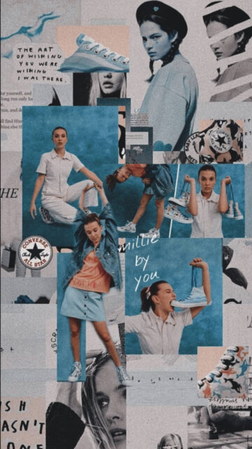 Millie Bobby Brown Collage Aesthetic Mobile Wallpaper