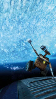 WALL-E Floating in Deep Space High Resolution Mobile Wallpaper