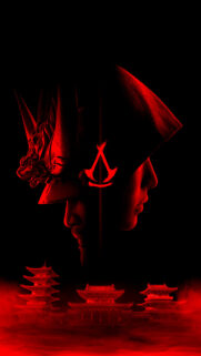 Samurai and Shinobi Assassin’s Creed Red Mobile Wallpaper