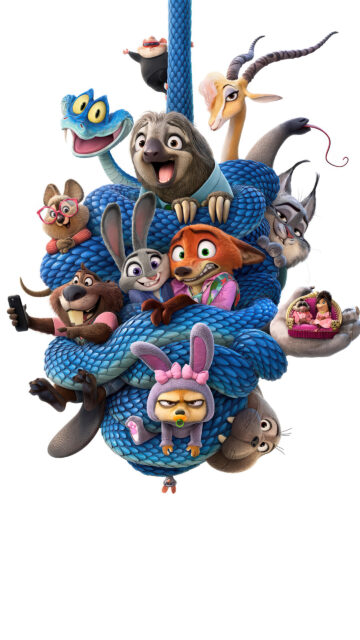 Zootopia Characters Tangled Together Mobile Wallpaper