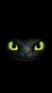 Toothless Dragon Macro Eyes Minimalist Black Mobile Wallpaper