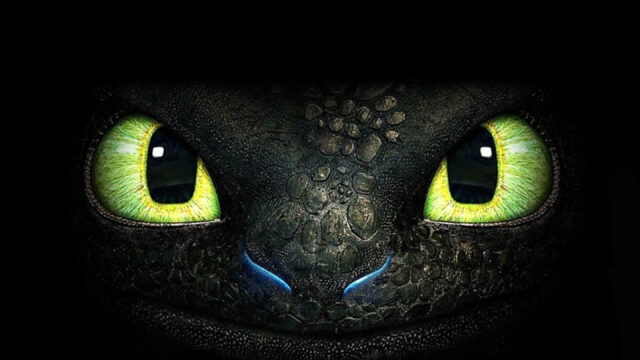 Toothless Dragon Macro Eyes Minimalist Black Mobile Wallpaper