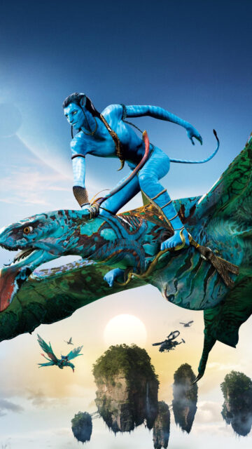 Jake Sully Riding Ikran in Avatar 4K Mobile Wallpaper