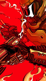 Doom Slayer Cybernetic Suit Mobile Wallpaper