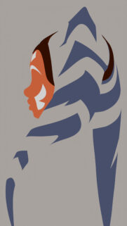 Minimalist Ahsoka Tano Star Wars Profile Mobile Wallpaper