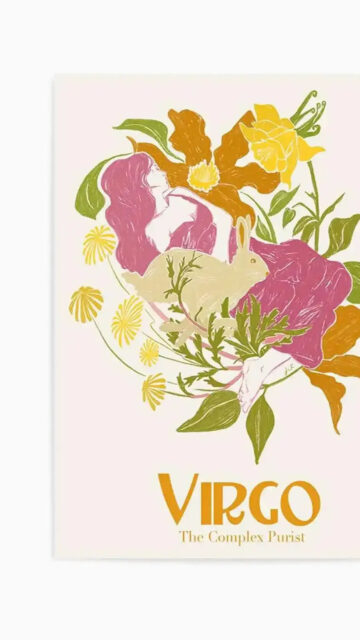 Virgo Botanical Zodiac Sign Aesthetic Art - The Complex Purist Astrology Wallpaper
