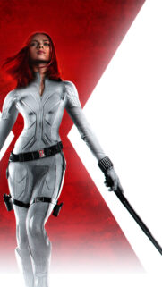 Scarlett Johansson Black Widow White Suit 4K Mobile Wallpaper