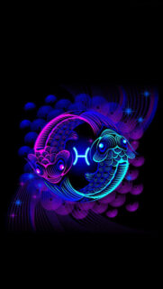 Pisces Dreamy Cosmic Zodiac Art and Mystical Water Sign Astrology Wallpaper