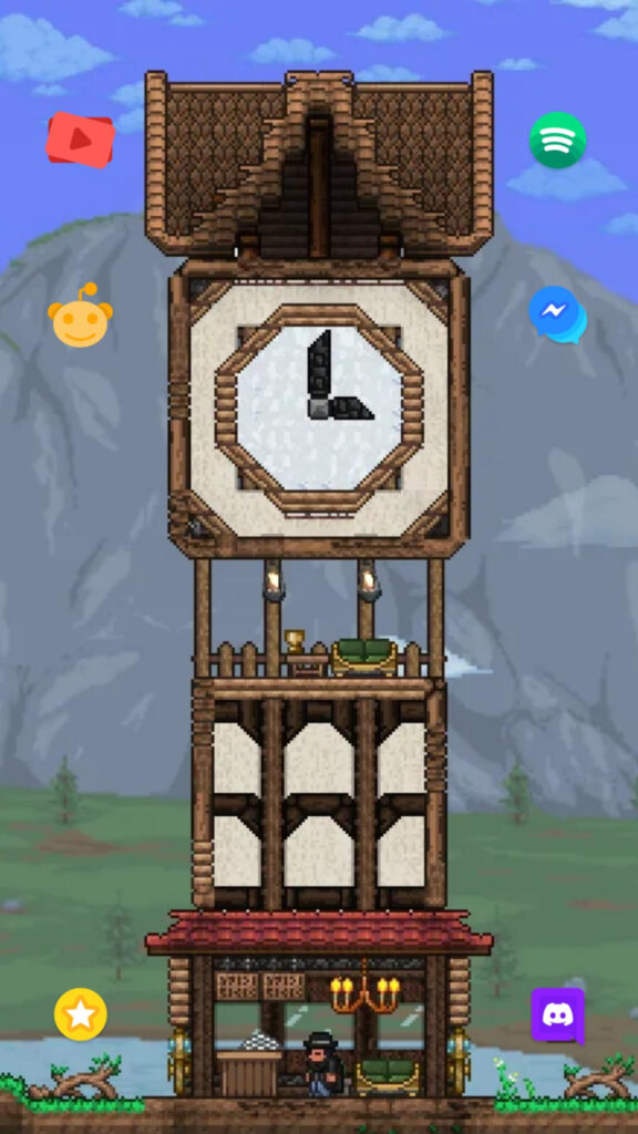 Terraria Clock Tower Mobile Wallpaper