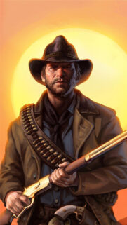 Arthur Morgan Western Gunslinger Mobile Wallpaper