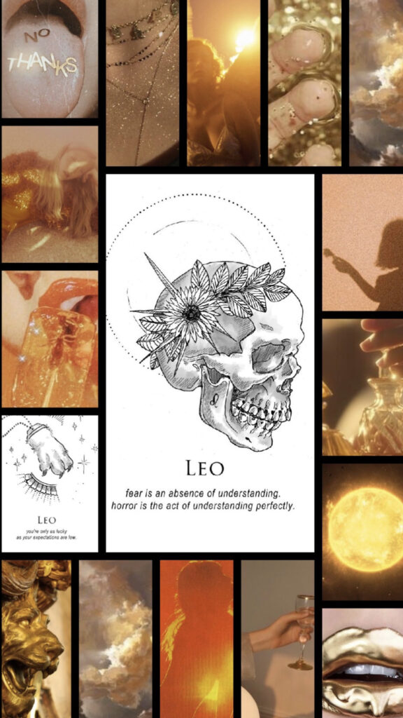 Aesthetic Leo Zodiac Sun Sign Astrology and Manifestation Wallpaper