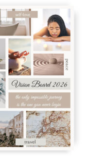 2026 Vision Board Aesthetic Collage for Intentional Manifestation Wallpaper