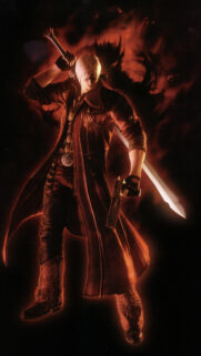 Dante from Devil May Cry Red Aesthetic Mobile Wallpaper