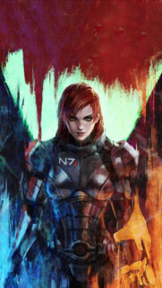 Commander Shepard Mass Effect Digital Art Mobile Wallpaper