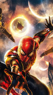 Iron Spider-Man Cinematic Action 4K Mobile Wallpaper