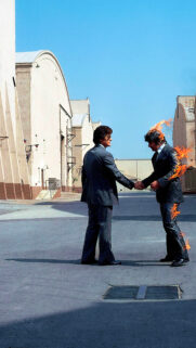 Iconic Pink Floyd Wish You Were Here Album Art Mobile Wallpaper
