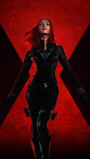 Black Widow Marvel Superhero Cinematic Art Mobile Wallpaper
