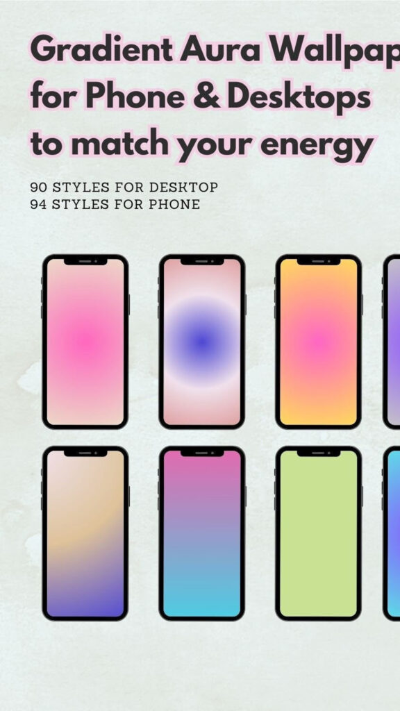 Aura Gradient Energy Spiritual Aesthetic Mobile and Desktop Wallpaper