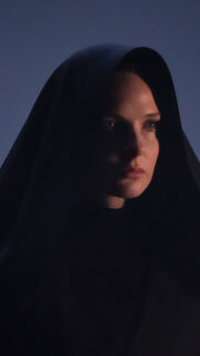 Dramatic Hooded Woman Portrait Mobile Wallpaper