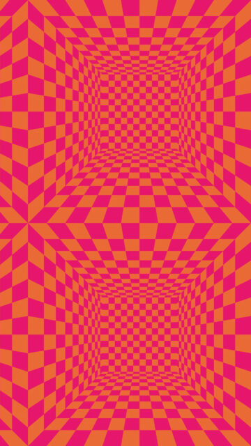 Abstract Geometric Checkerboard Pattern Mobile Wallpaper