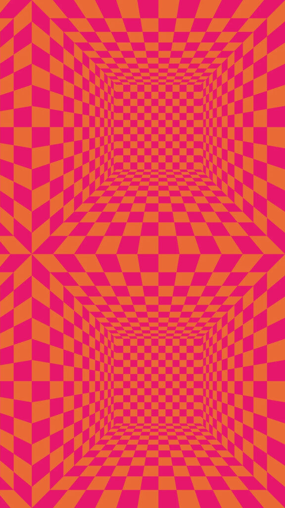 Abstract Geometric Checkerboard Pattern Mobile Wallpaper
