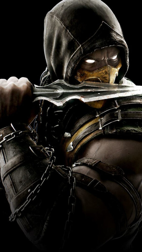 Scorpion Mortal Kombat Close-up Mobile Wallpaper