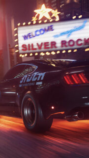 Need for Speed Silver Rock Mustang Mobile Wallpaper
